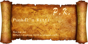 Puskás Kitti névjegykártya