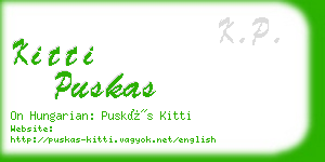kitti puskas business card